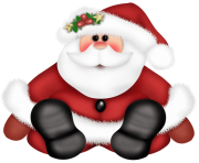 santa claus png image sitting