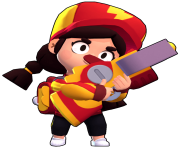 Jessie Skin Red Dragon Brawl stars png